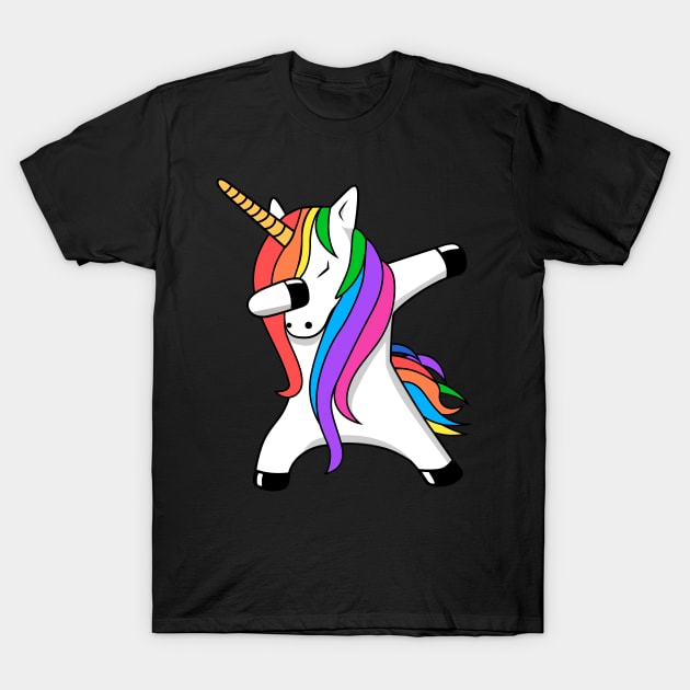 Dabbing Unicorn T-Shirt by Yeldar